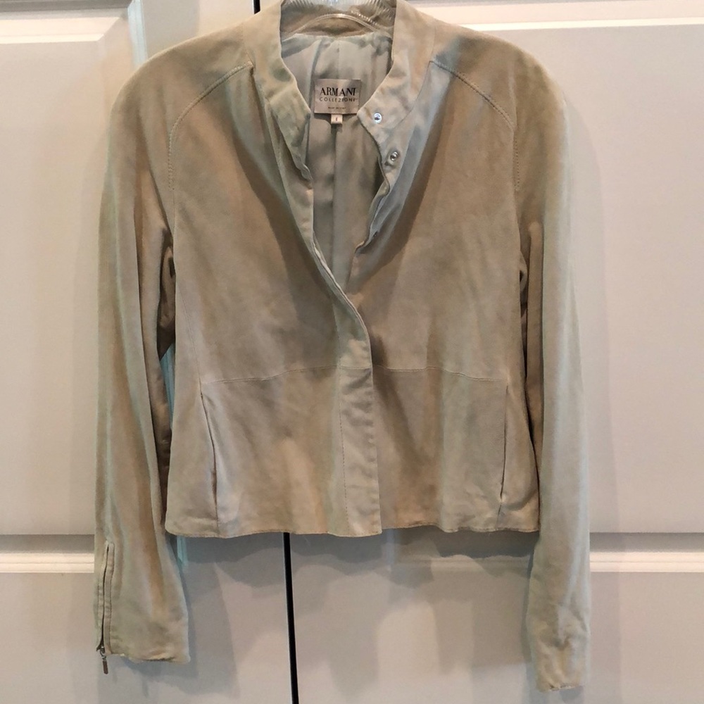 Armani Collezioni suede jacket with pockets